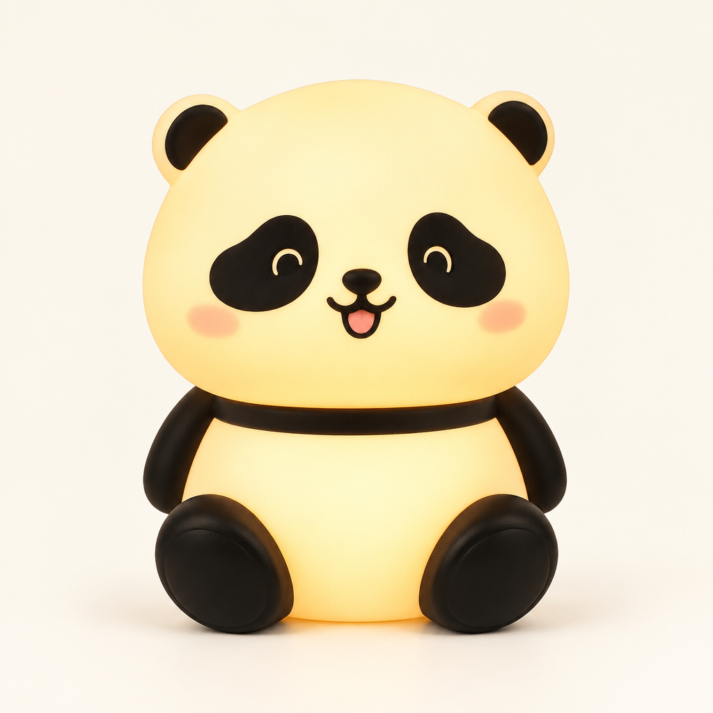 Cute panda LED night lamp with a soft warm glow